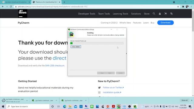 Pycharm Download & Installation windows 10 || change background color appearance || first program смотреть онлайн