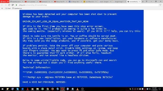WAWAY TECH PH BSOD 2016 11 29 03 30 46 смотреть онлайн