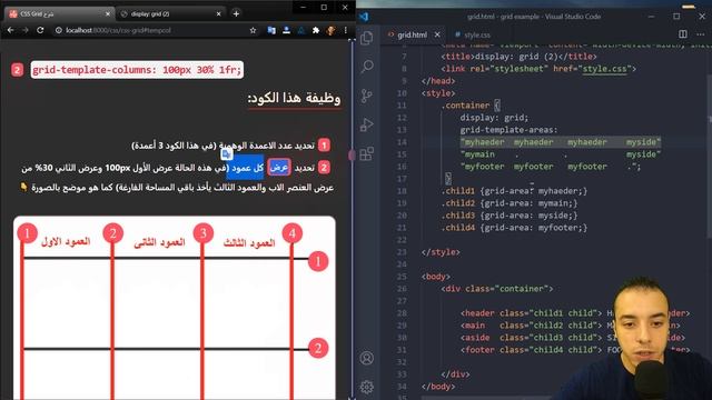 #11 CSS Examples | css grid area مشروع + شرح смотреть онлайн
