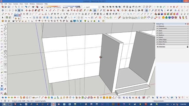 How To Model a Simple Building in Sketchup pt 1. смотреть онлайн