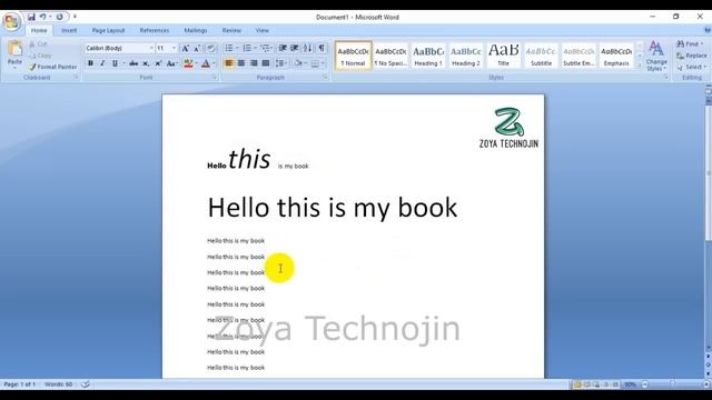 Use of Fonts in MS Word | Lecture 8 | Zoya Technojin смотреть онлайн