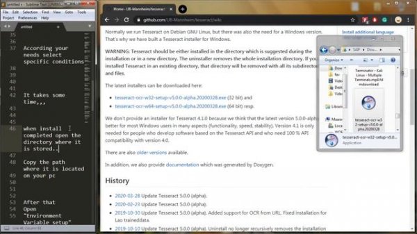How to install tesseract ocr on windows | Convert picture into text | check description
