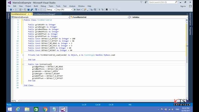 Tutorial 4 (Part 2) : Windows Programming | Matrix Grid in VB.NET смотреть онлайн