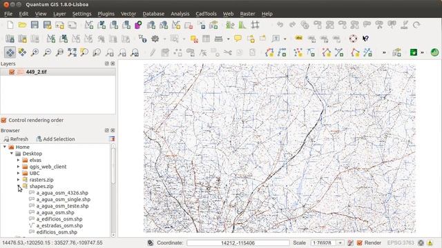 Loading zipped vectors/rasters in Quantum GIS (QGIS) смотреть онлайн
