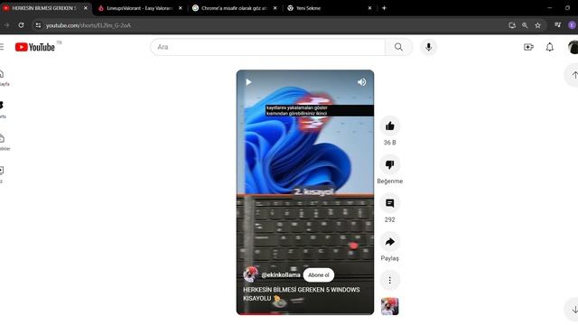 HERKESİN BİLMESİ GEREKEN 5 WINDOWS KISAYOLU 🫡 YouTube Google Chrome 2024 04 04 22 54 20 смотреть онлайн