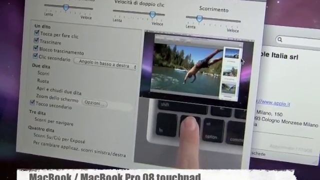 La nuova trackpad multitouch dei MacBook Apple 2008 смотреть онлайн
