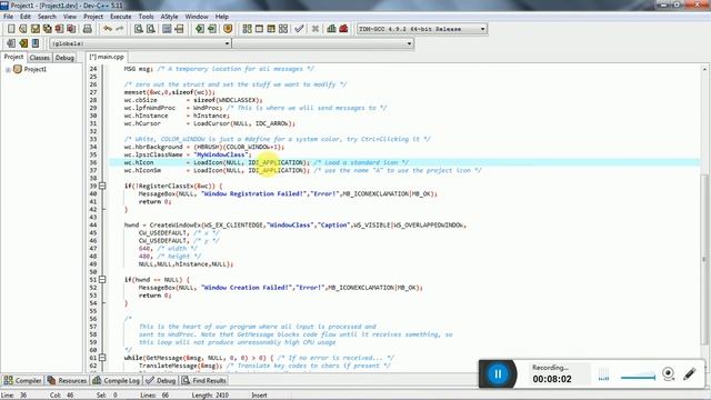 How To Create A SImple Window , Whole Code Explained | Windows App Development using C++ смотреть онлайн