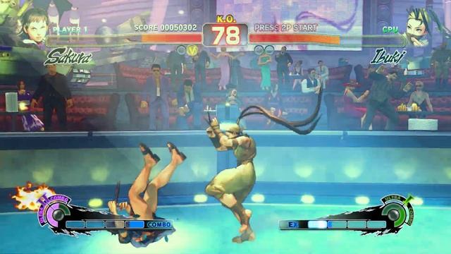 Ultra Street Fighter IV gameplay - Sakura walkthrough on hardest difficulty смотреть онлайн