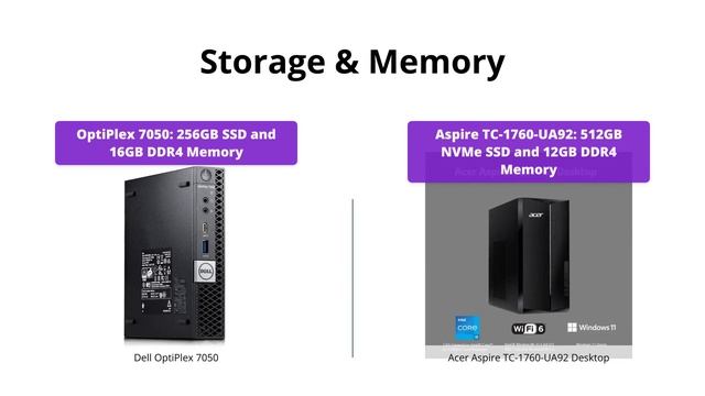 Dell OptiPlex 7050 Micro vs Acer Aspire TC-1760-UA92 Desktop смотреть онлайн