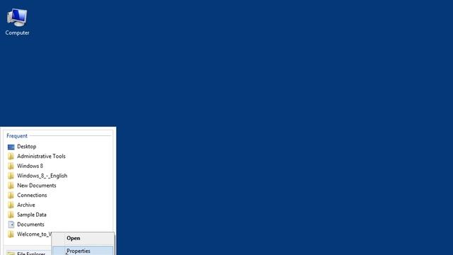 Windows 8.0 Professional - Start Windows Explorer at a Drive Instead of Documents смотреть онлайн