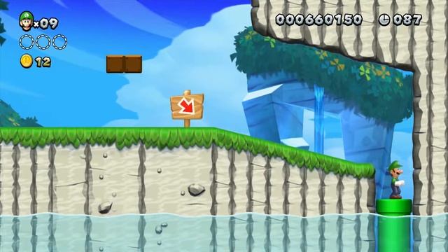 New Super Luigi U - 9 - Broken Window Glass Foot - Wii U Let's Play смотреть онлайн