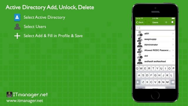 ITmanager.net - Add, Unlock & Delete Users in Active Directory from iOS смотреть онлайн