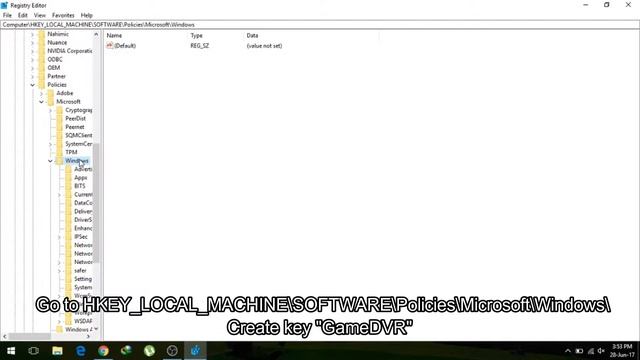 Disabling Xbox DVR in Windows 10 Through Registry Editor смотреть онлайн
