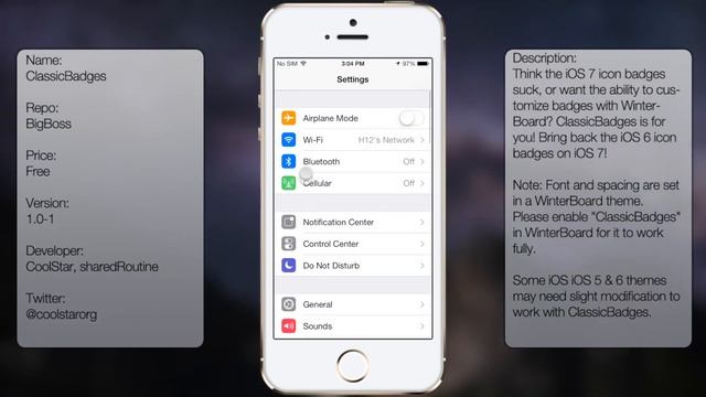 ClassicBadges: Gives You the iOS 6 style Notification Badges Again on iOS 7 смотреть онлайн