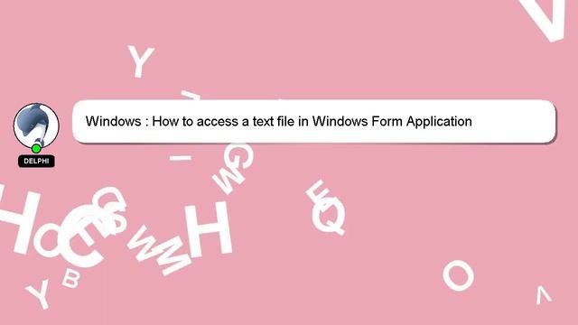 Windows : How to access a text file in Windows Form Application смотреть онлайн