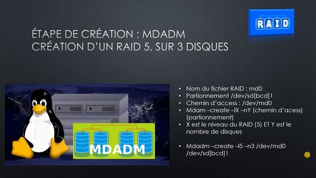 CONCEPTION D'UN RAID AVEC LINUX MDADM ET LVM смотреть онлайн