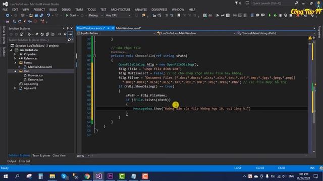 LẬP TRÌNH C# || #64 - Code chức năng chọn File OpenFileDialog WPF C# смотреть онлайн