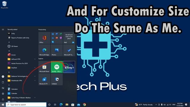 How To Disable/Enable Start Menu FullScreen And Customize Its Size.(Windows 10) смотреть онлайн