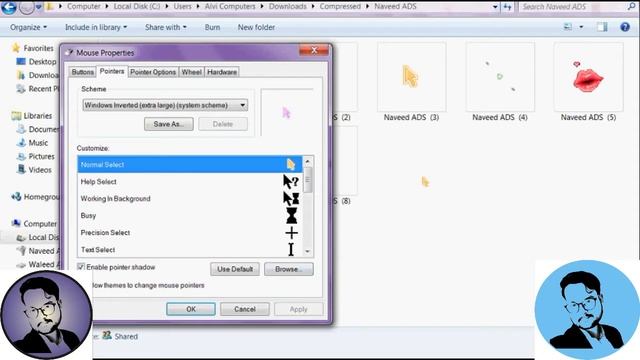 how to change mouse cursor windows 2020 |Naveed ADS| смотреть онлайн