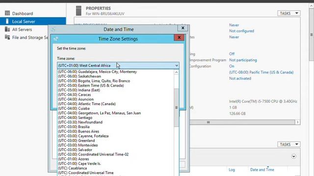 Part3: How to configure time zone in windows server 2012 r2 смотреть онлайн