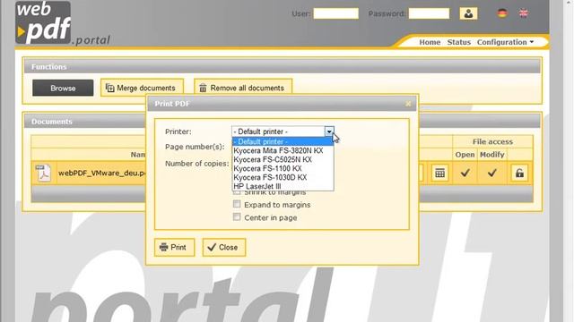 webPDF - Printing a PDF document on a centralized printer смотреть онлайн