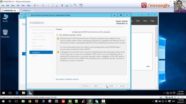 How to Install and Configure Active Directory on Windows Server 2016 смотреть онлайн