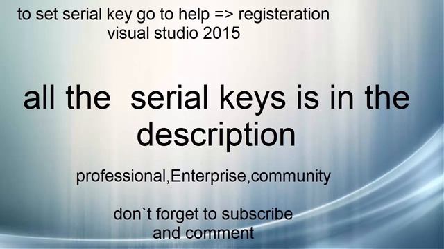 all serial for visual studio 2015 enterprise,professional смотреть онлайн