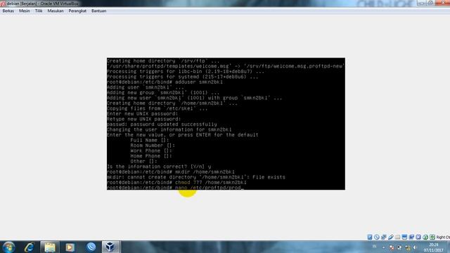 CARA KONFIGURASI FTP SERVER DEBIAN 8. смотреть онлайн