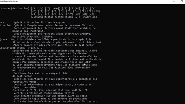 Commande CMD Lettre X XCOPY смотреть онлайн