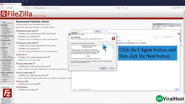 How to Install the FTP Client Filezilla on Windows GoViralHost смотреть онлайн