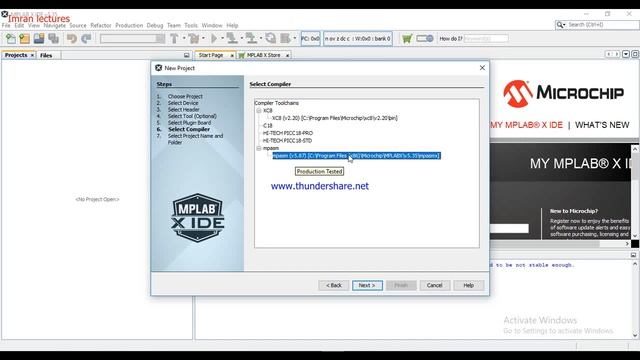 How to create Project in MPLAB X IDE v5.35 in C programming (LED blinking PIC microcontroller in C) смотреть онлайн