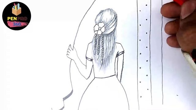 Pencil Sketch Of a Girl Beside The Window | How To Draw a Girl Easy Drawing Tutorial For Beginners смотреть онлайн