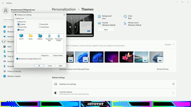 This PC / Control Panel / Recycle Bin ko desktop par kaise laye | Windows 11 смотреть онлайн