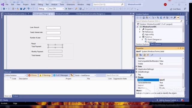 Visual Studio C Sharp Loan Form Design and Code смотреть онлайн