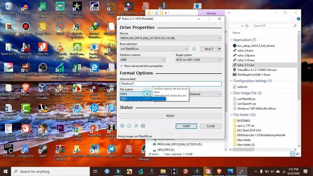 membuat bootable windows 7/8/8.1/10 mode MBR/LEGACY смотреть онлайн