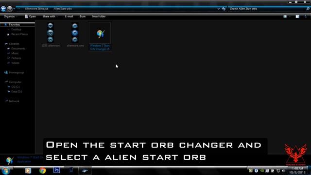 Windows 7 Theme Alienware Skin Pack смотреть онлайн