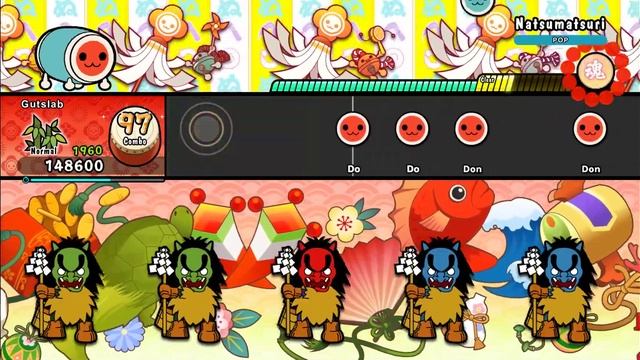 Taiko no Tatsujin: Rhythm Festival - Natsumatsuri (first full combo) смотреть онлайн
