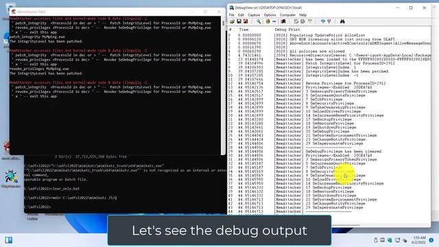 Demo2 - Attack on MIC and Token to disable Microsoft Defender on Windows 11 смотреть онлайн