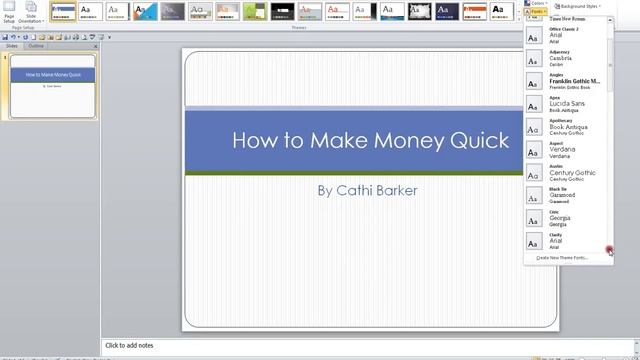 Microsoft PowerPoint 2010 Video 7 Themes смотреть онлайн