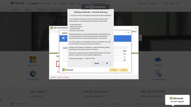 FAKE Windows virus infection pop up on LINUX machine! смотреть онлайн