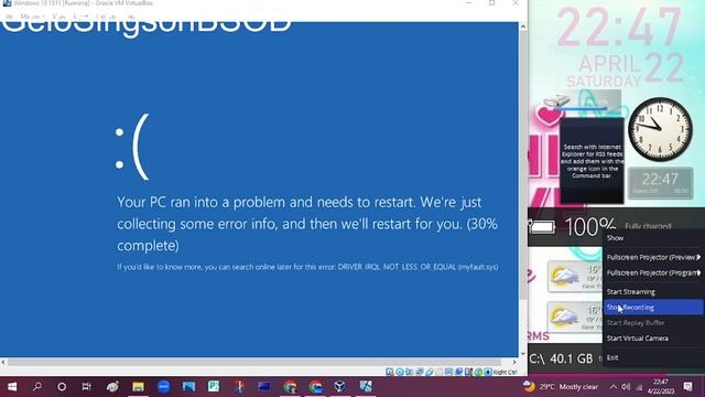 Di umano has BSOD VM (Windows 10 1511) смотреть онлайн