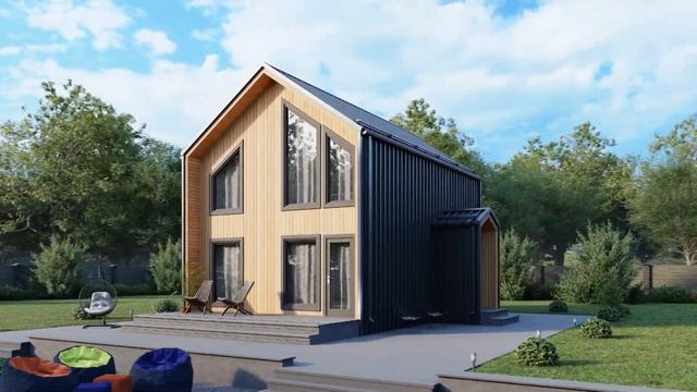 Каркасный дом Барнева 6x8 смотреть онлайн
