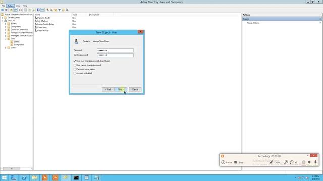 70-410 Create, configure, delete user in ADUC Windows Server 2012 R2 смотреть онлайн