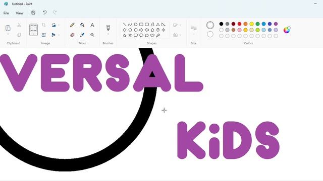 How to draw the Universal kids logo using MS Paint Windows 11 | How to draw on your computer смотреть онлайн