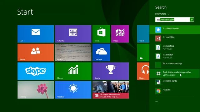 how to delete a local account in Windows 8.1 смотреть онлайн