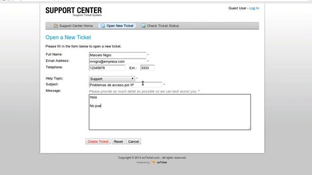 creacion de Ticket por web con osticket смотреть онлайн