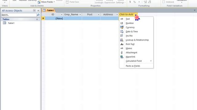 How To Create Table In MS Access 2007/2010/2016 || MS Access Me Simple Table Create Kaise Kare смотреть онлайн