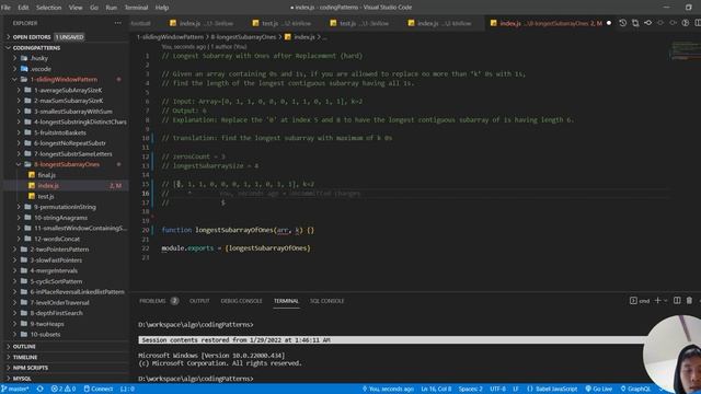 Sliding Window 8: Longest Subarray with Ones after Replacement смотреть онлайн