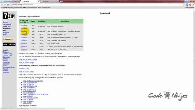 Course 1 - Getting Started - Configuring your Computer - Step 2 (Windows) - Installing 7-Zip смотреть онлайн