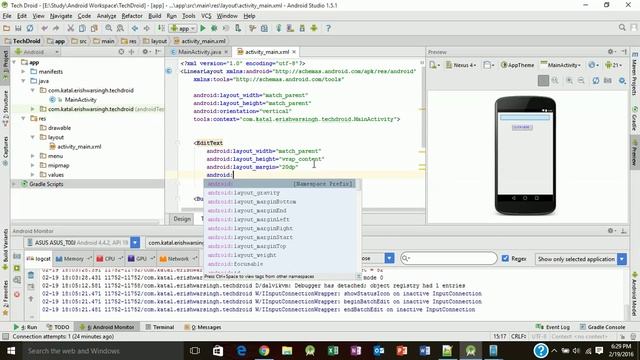 Lesson 8 (Android Studio) Design EditText for Android Application смотреть онлайн